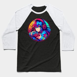 Gaming splash gamer girl Baseball T-Shirt